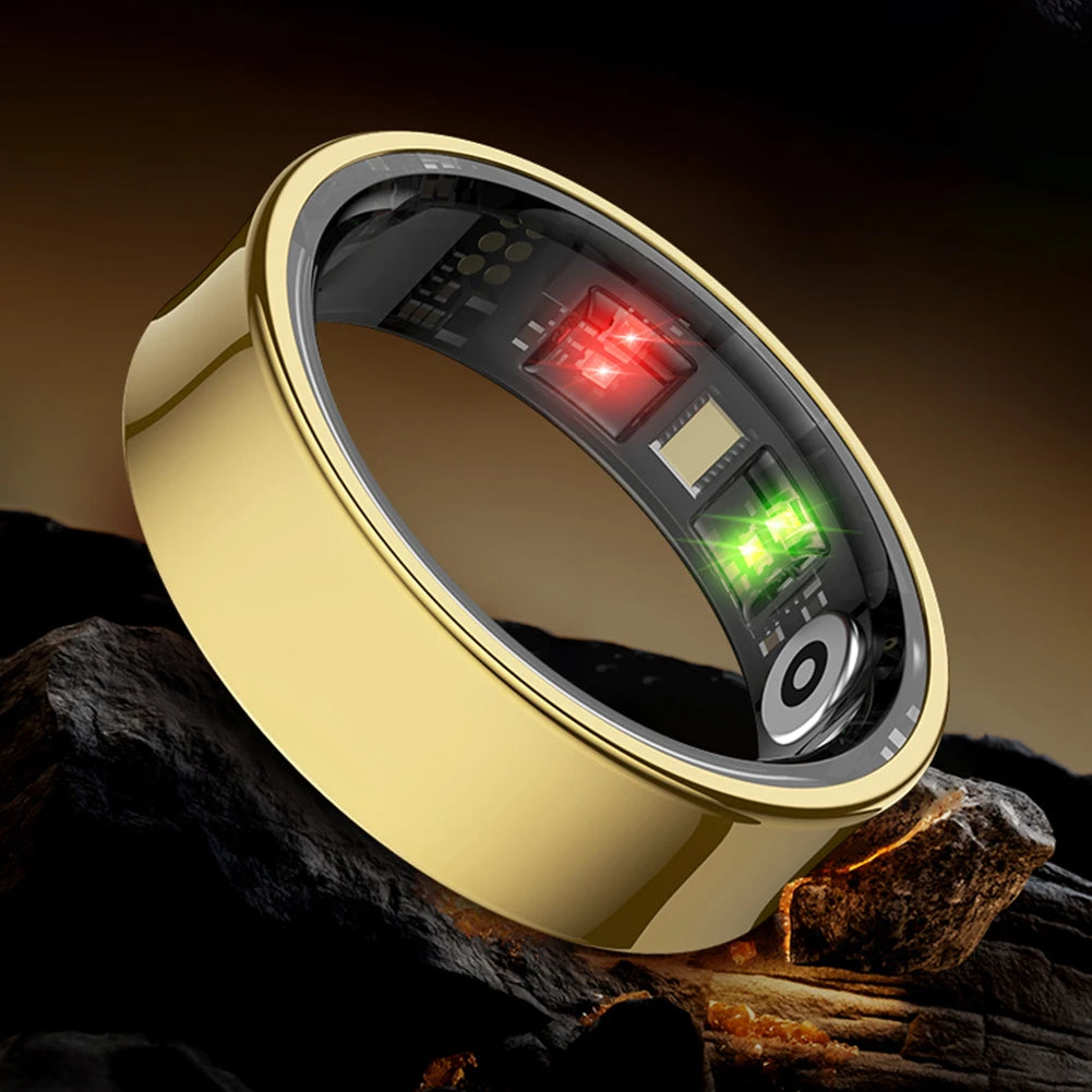 R09 Smart Ring Heart Rate Blood Oxygen Sleep Monitoring Health Fitness Rings with Charging Case Sport Health Ring for Men Women