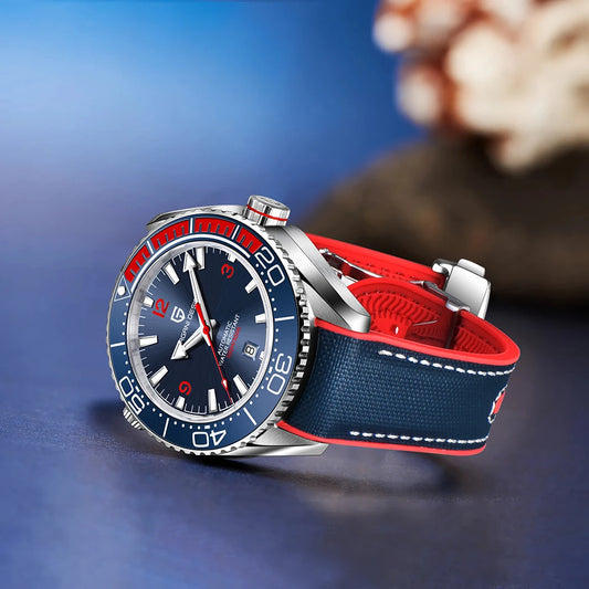 Pagani Design Sports Rubber Diving Watch Automatic Luminous Sapphire