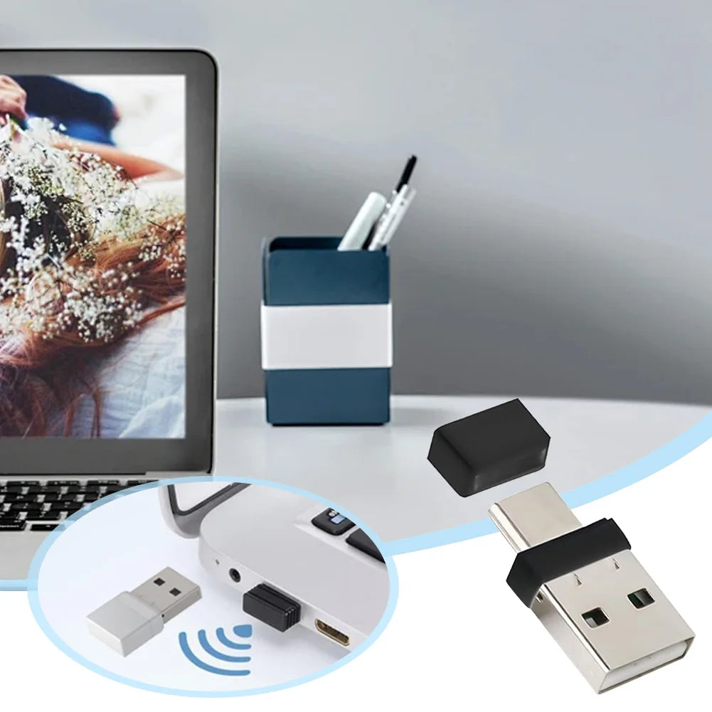 USB Type C 2 In 1 Mouse Jiggler Plug & Play Undetectable Mouse Shaker Prevent Laptop Entering Sleep Mouse Mover for Tablet PC
