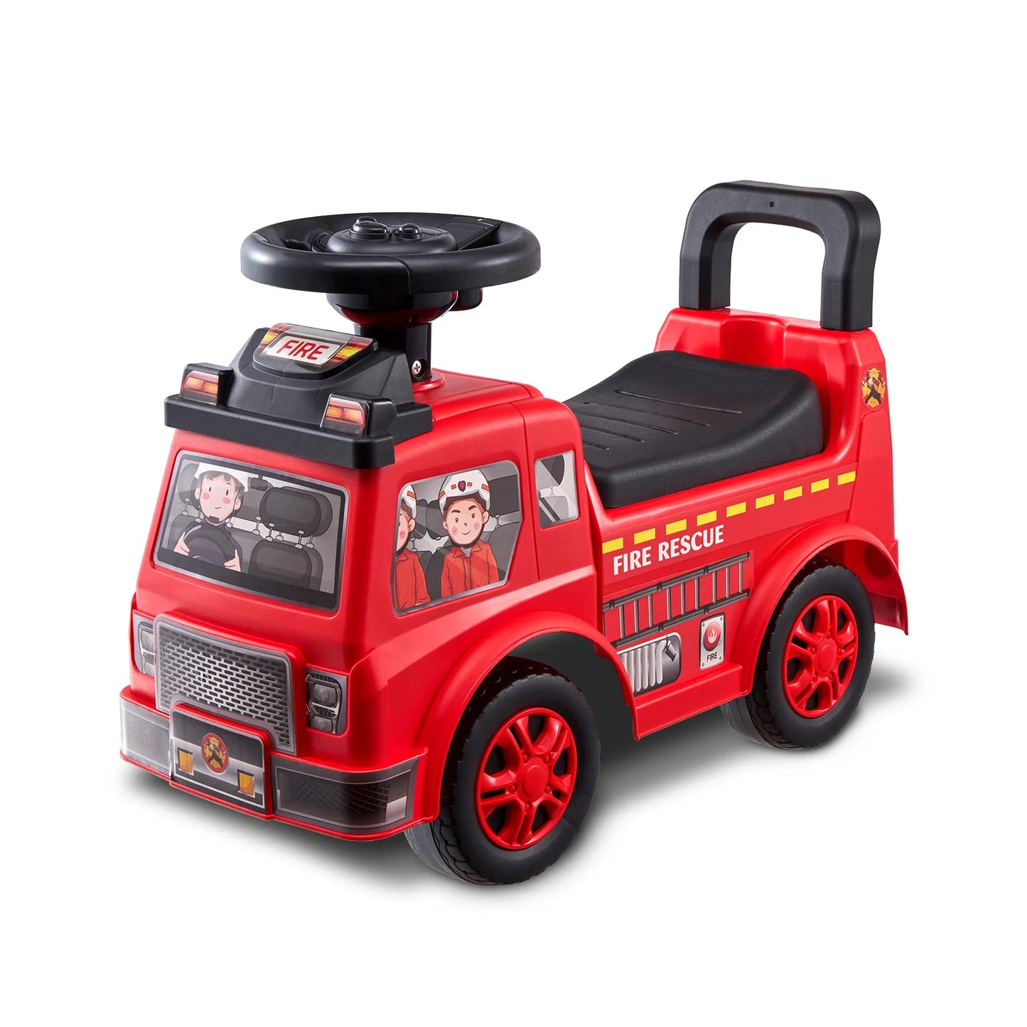 SucceBuy Ride On Car For Kids With Music Steering Wheel