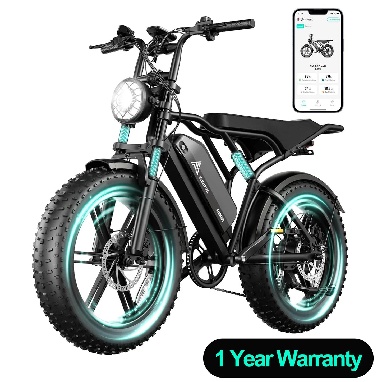 TST R002S 1500W Fat Tire Electric Bike AllTerrain By TST