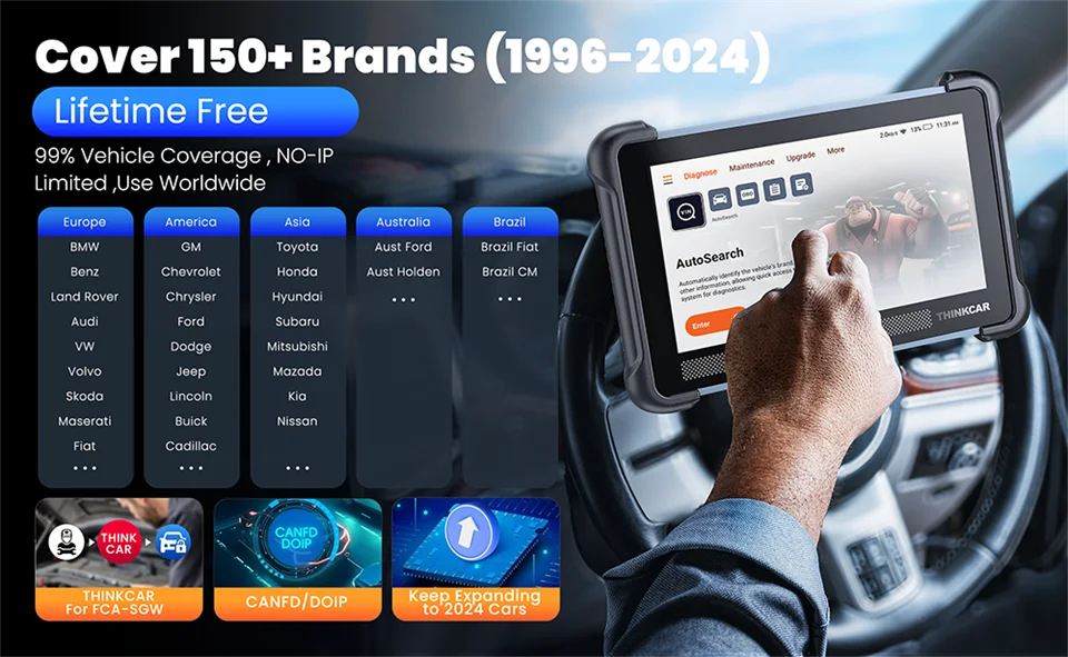 MUCAR OBD2 Diagnostic Tool 689BT CAN FD DOIP All Systems Scanner