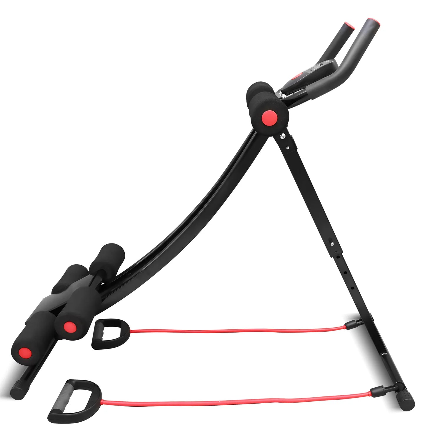 Foldable Ab Machine for Home Gym Abdominal Trainer LCD Display