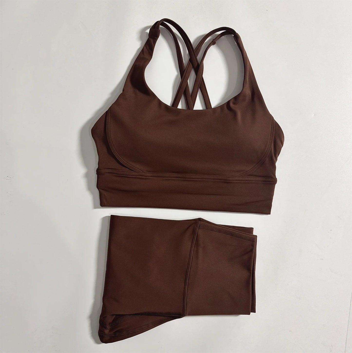 Women's Two-Piece Compression Gym Set Bra and Leggings for Training