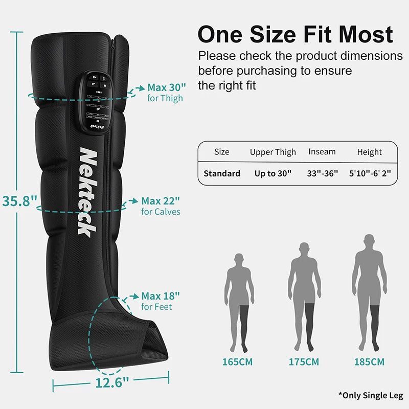 Nekteck Air Pressure Leg Massager Cordless Foot Massage Boots Calf