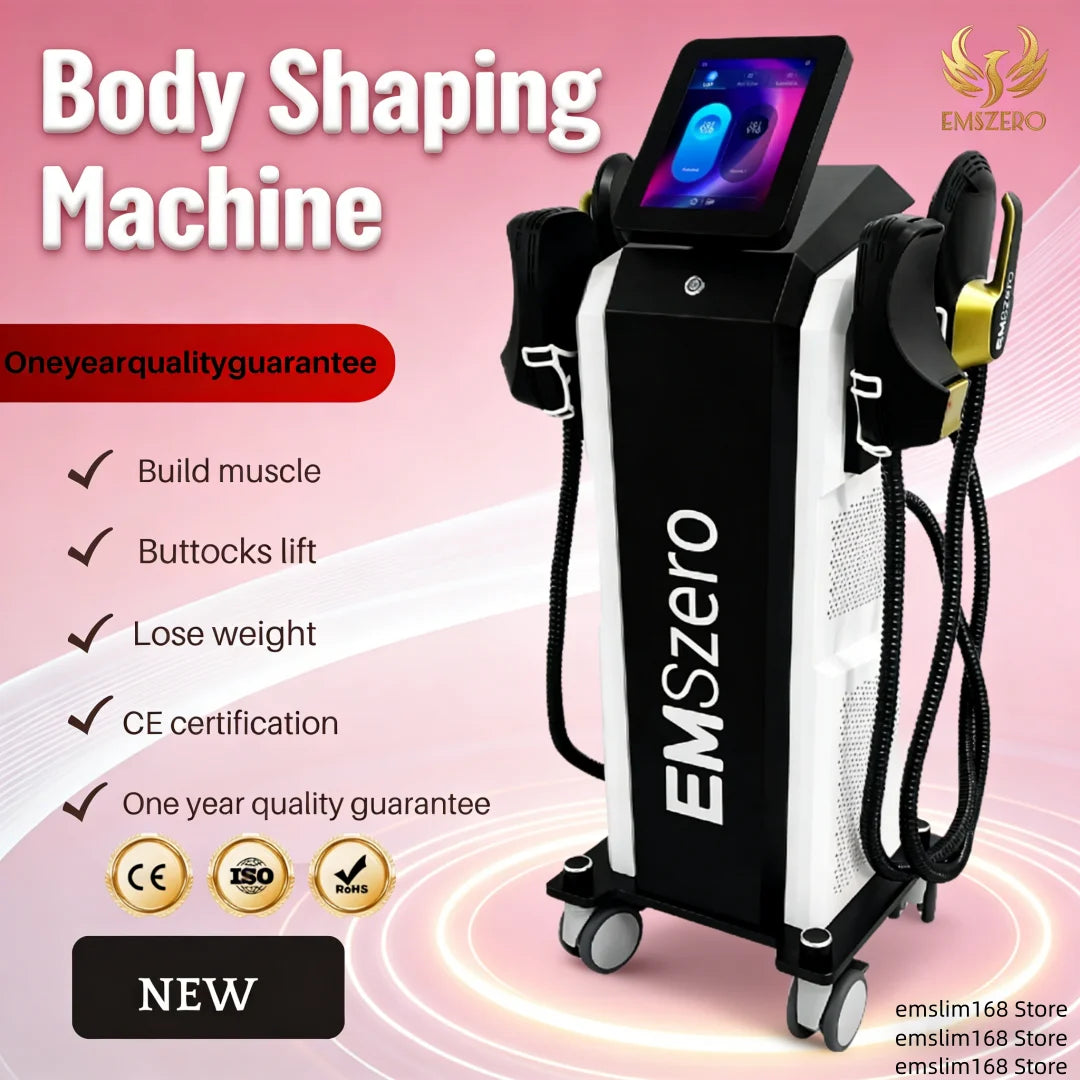 Salon Grade EmsNova 6500W EMS Zero RF Body Shaper Muscle Toning and Weight Loss Professional Fat Burning Device