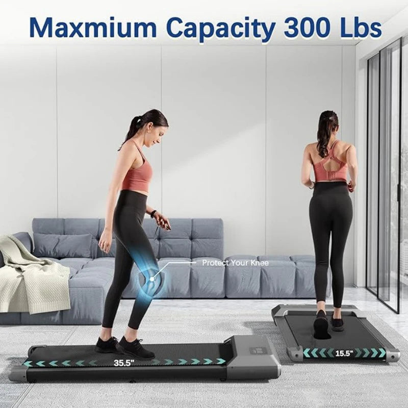 Superun 2.5HP Home Treadmill 300lb Capacity LCD Data Display Walking Running