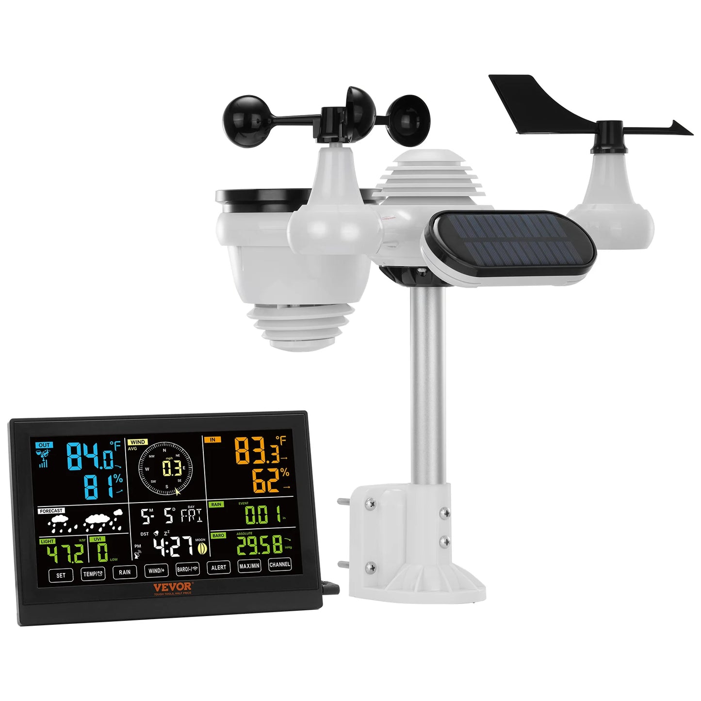 SucceBuy 7-In-1 Wireless Weather Station With Digital Display