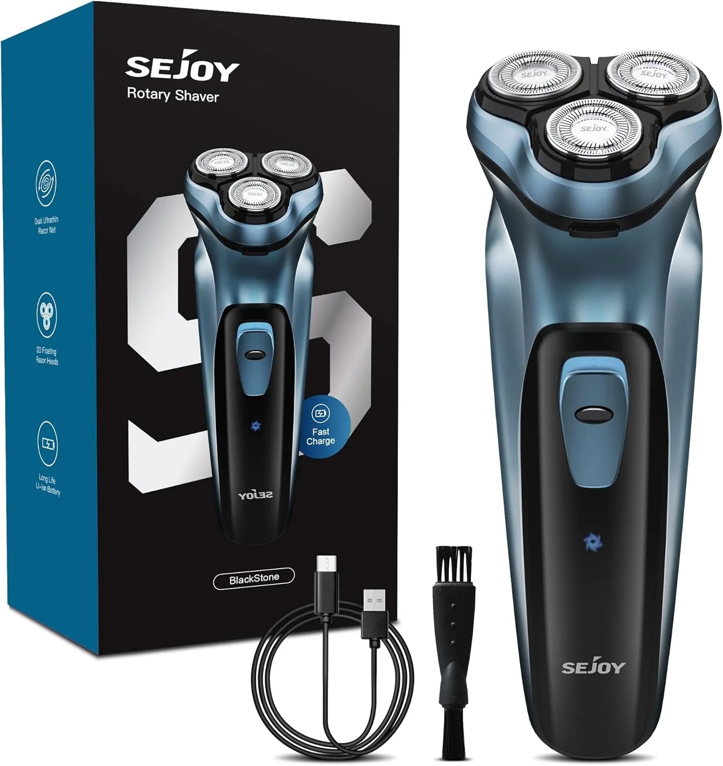 Sejoy Electric Razor For Men Rechargeable Shaver Floating Head