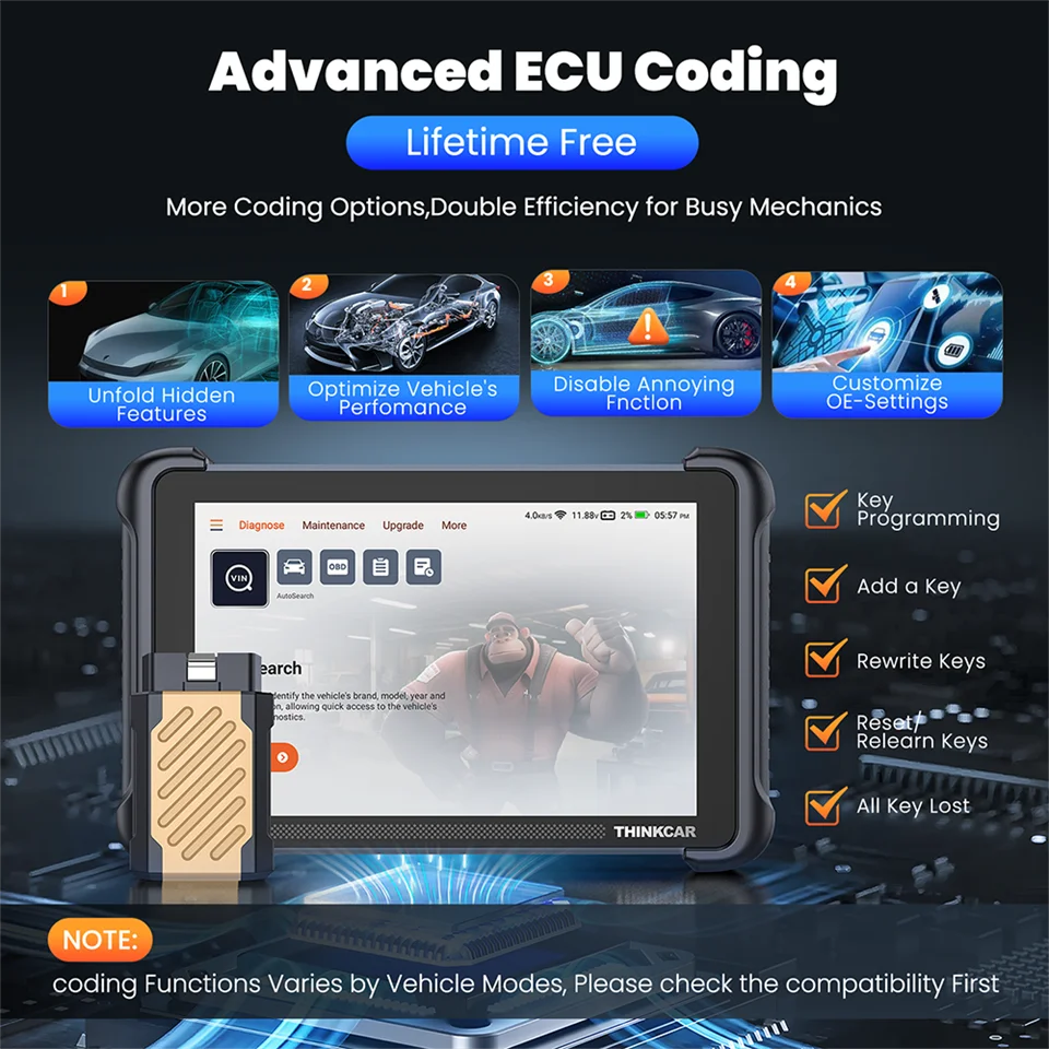 MUCAR OBD2 Diagnostic Tool 689BT CAN FD DOIP All Systems Scanner