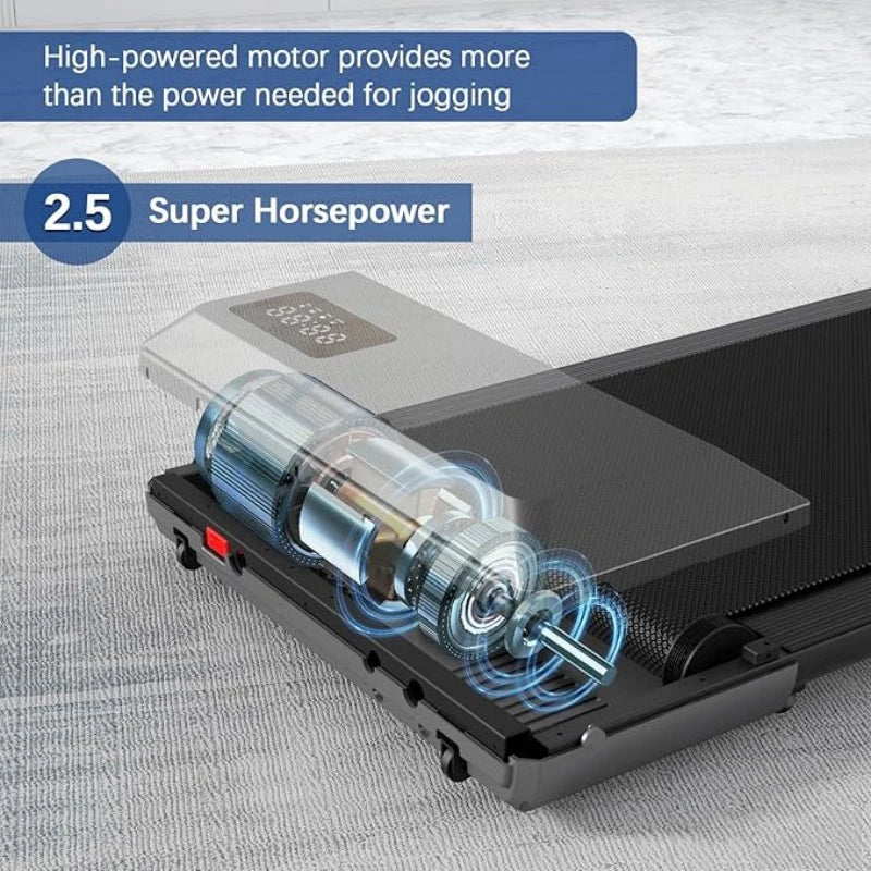 Superun 2.5HP Home Treadmill 300lb Capacity LCD Data Display Walking Running