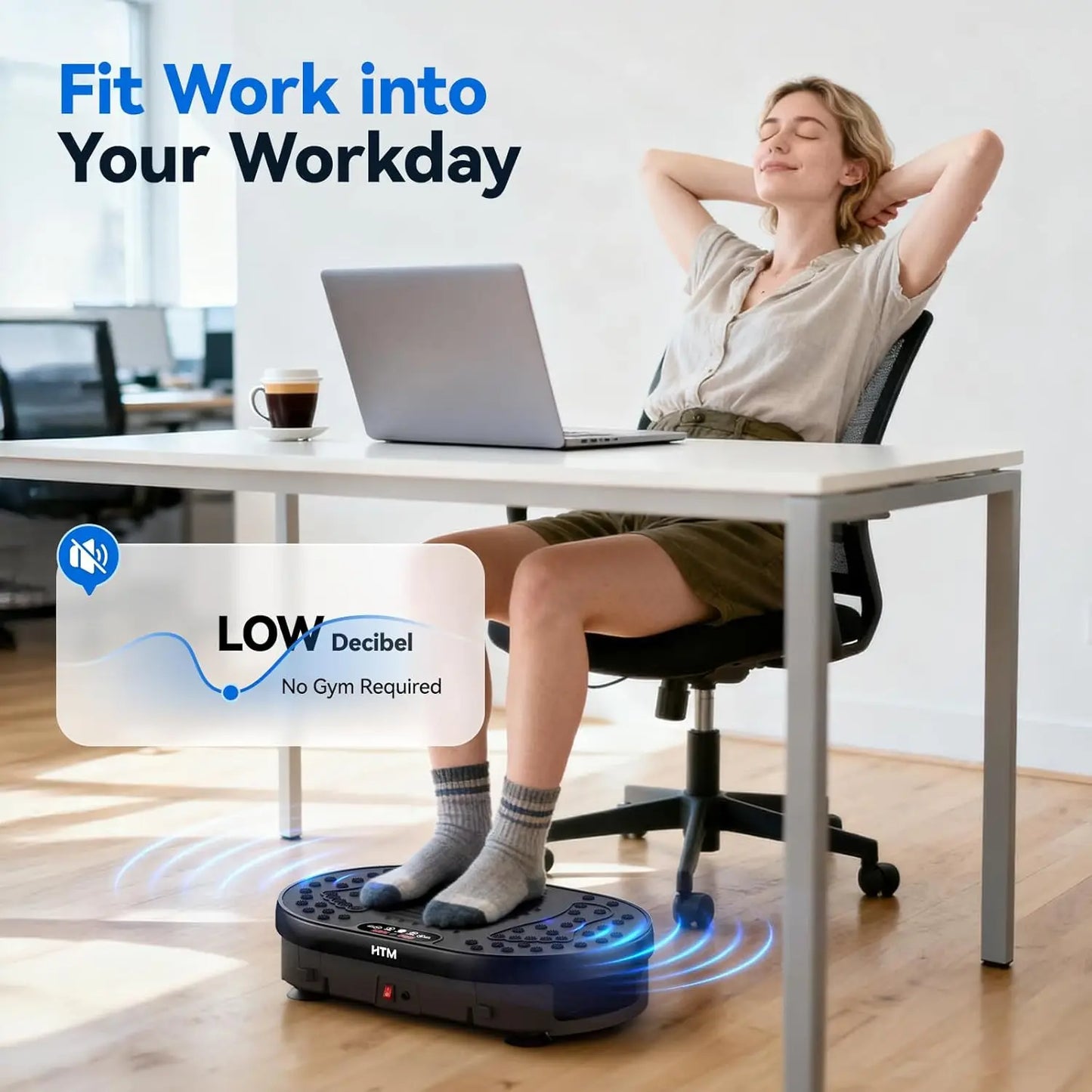 HTM Vibration Plate Exercise Machine With 120 Speed Levels