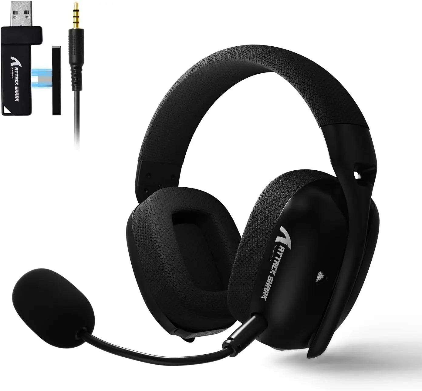 ATTACK SHARK L80PRO Wireless Gaming Headset Lightseed Tech- Built-in&Detachable Dual Microphone-Lightweight Headphone-Tri-Mode