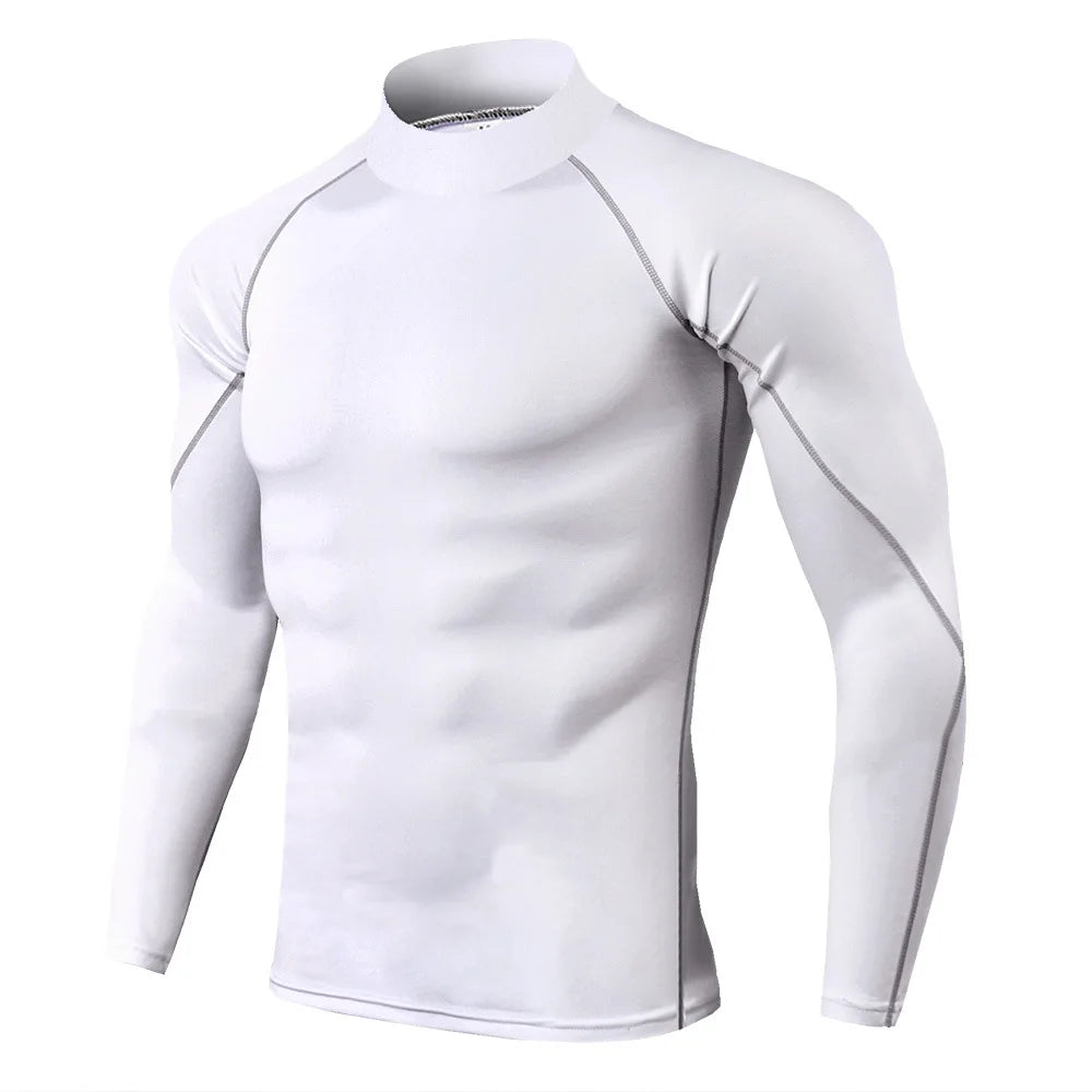Men Long Sleeve Quick Dry Compression Shirt For Gym Running