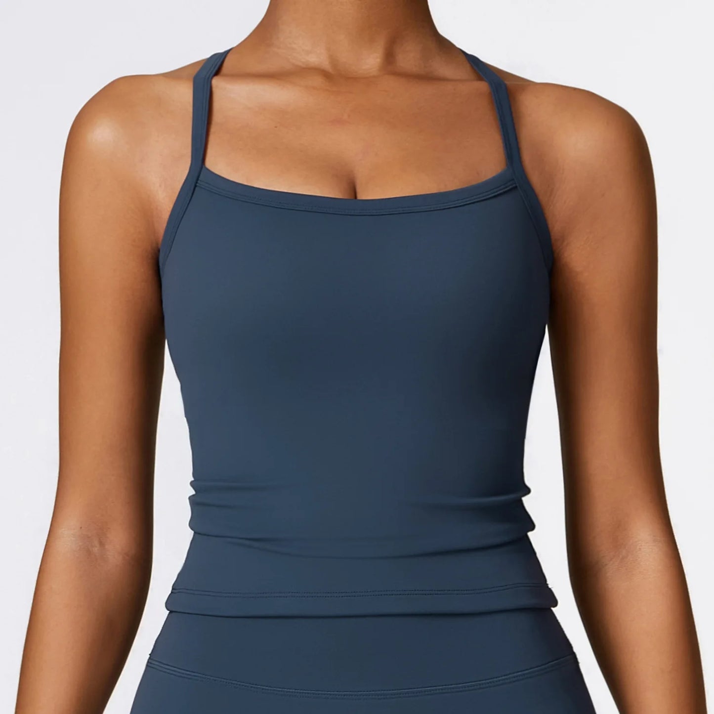 Women Cross Back Yoga Sports Bra Breathable Workout Top