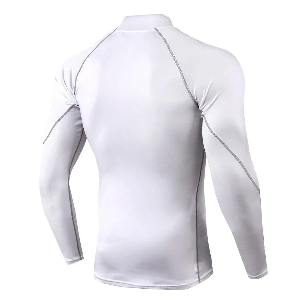 Men Long Sleeve Quick Dry Compression Shirt For Gym Running