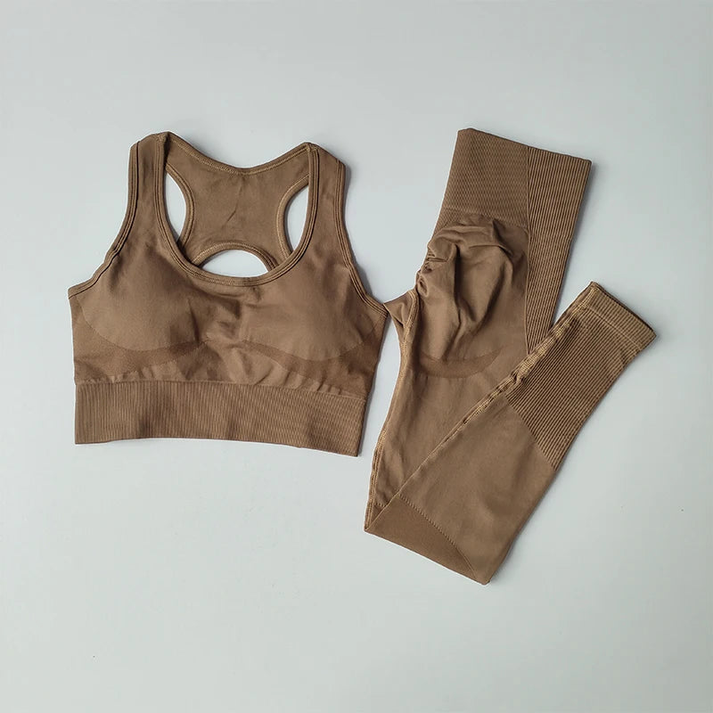 SKINOFSKIN 2 Piece Sports Bra Set For Yoga And Running