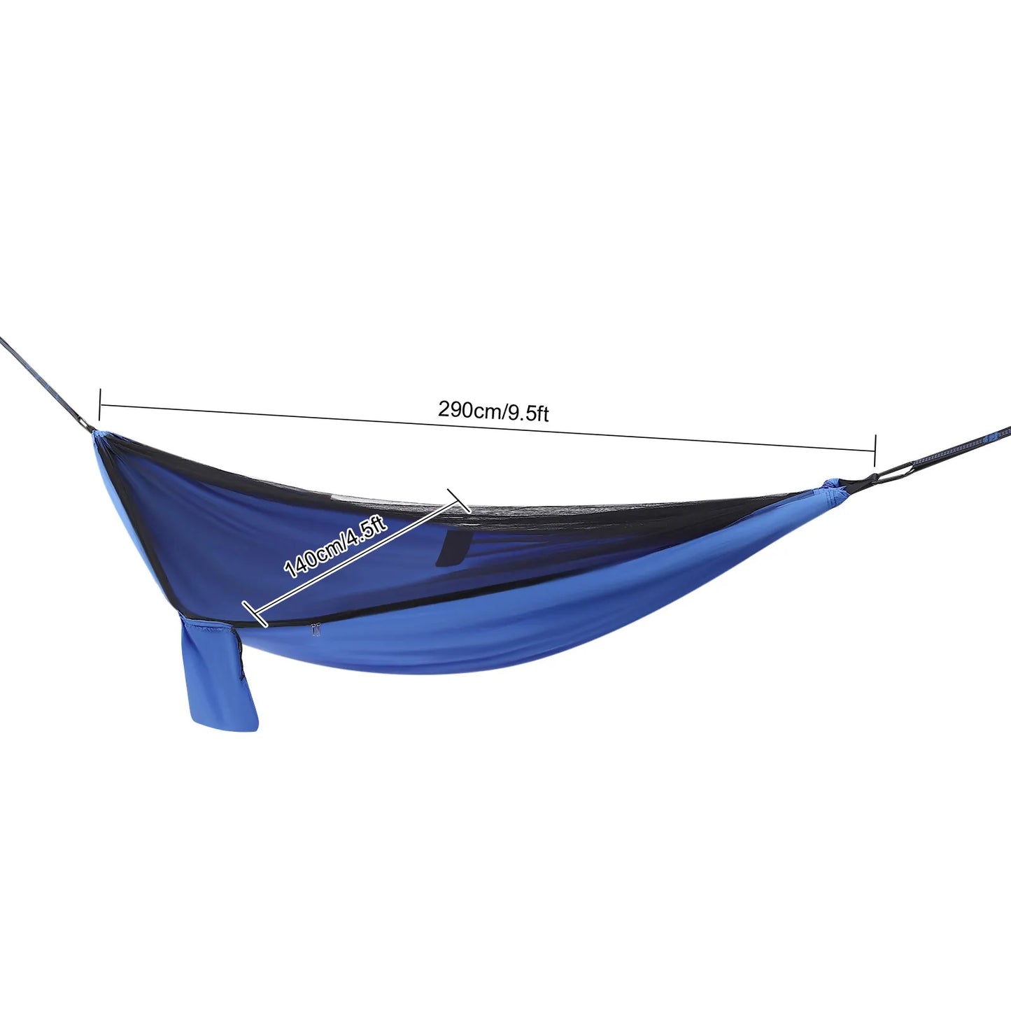 2-in-1 Design Camping Hammock, Mosquito Net Capacity 440.9 Pounds, 290 * 140cm Tent and 310cm Hammock
