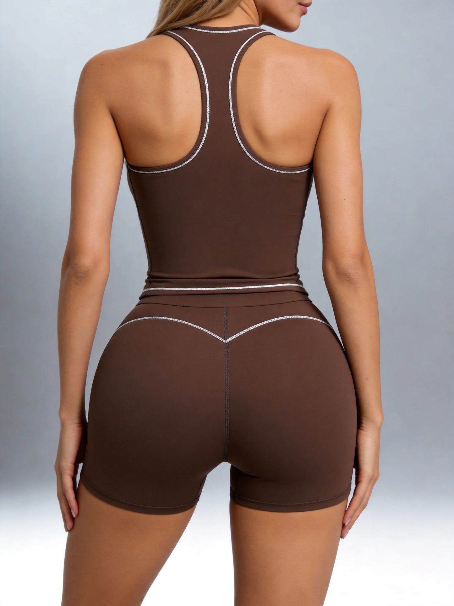 Airila 2-Piece Yoga Set Vest and Shorts Outdoor Fitness