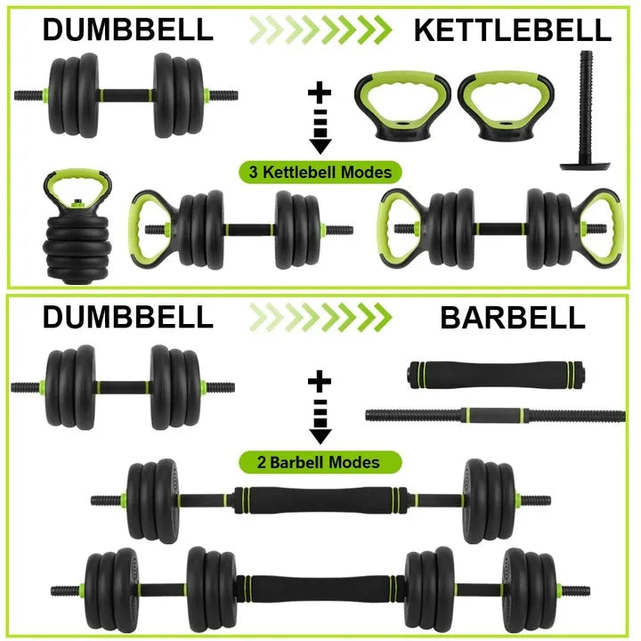 TWISTER.CK Adjustable Dumbbell Set for Home Gym with Connector