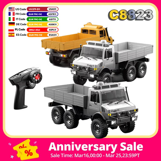 JIKEFUN C8823 6WD Off-Road RC Transport Rescue Truck
