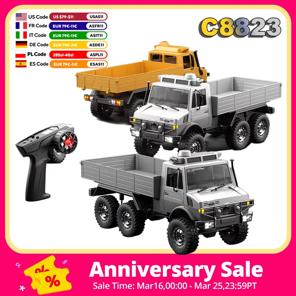 JIKEFUN C8823 6WD RC Transport Vehicle Off Road 2.4G Car