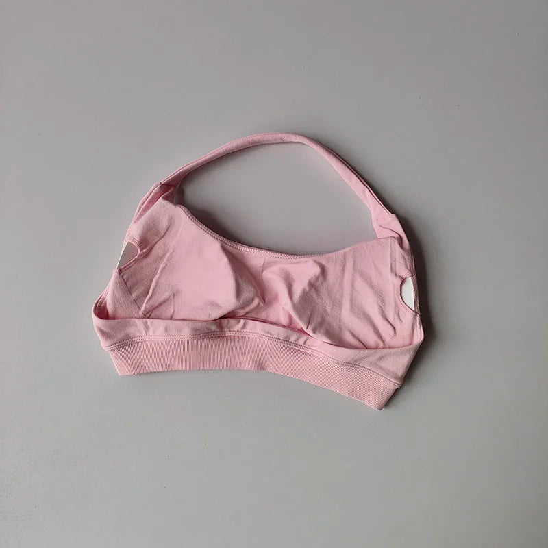 SKINOFSKIN Shockproof Seamless Padded Sports Bra Women Backless