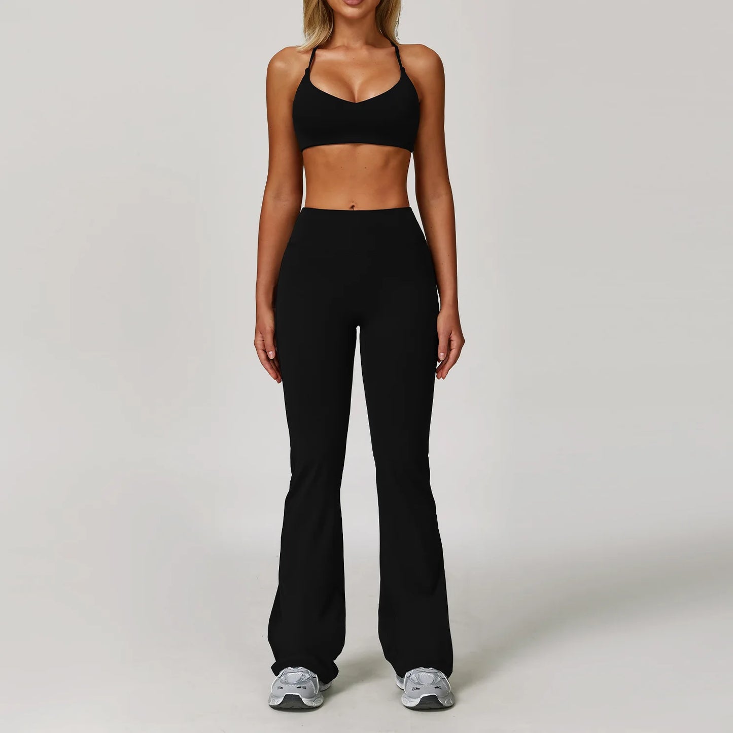 NONECN Womens Gym Set Yoga Wear Breathable Quick Dry Activewear