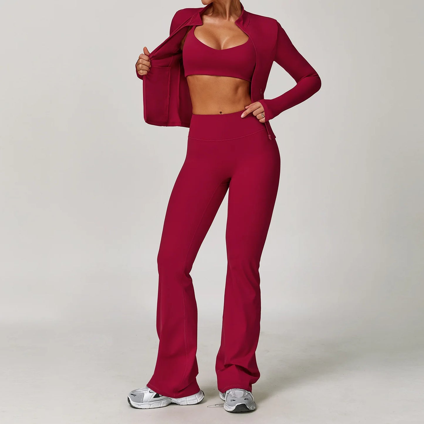 NONECN Womens Gym Set Yoga Wear Breathable Quick Dry Activewear