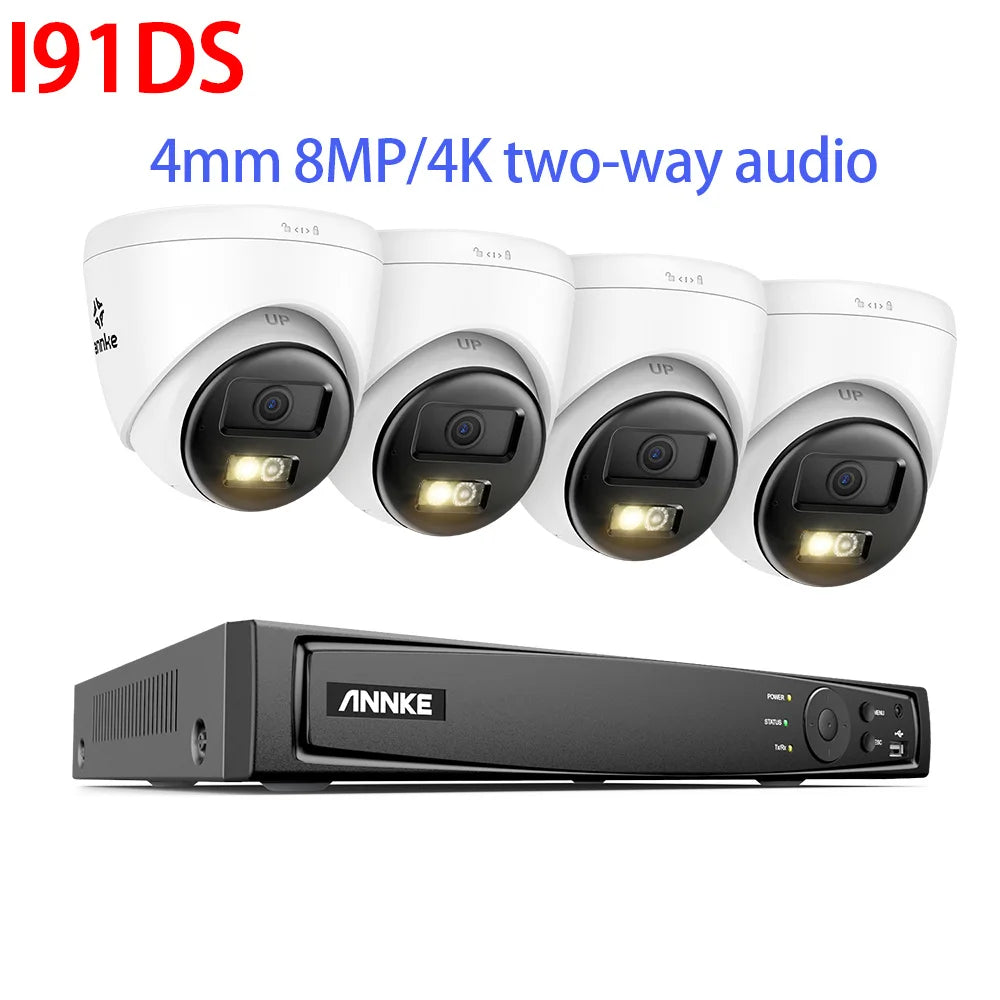 ANNKE 4K Ultra HD POE Video Surveillance System 8CH NVR Recorder 12MP 8MP Security Cameras CCTV Kit Audio Recording 3K Ip camera