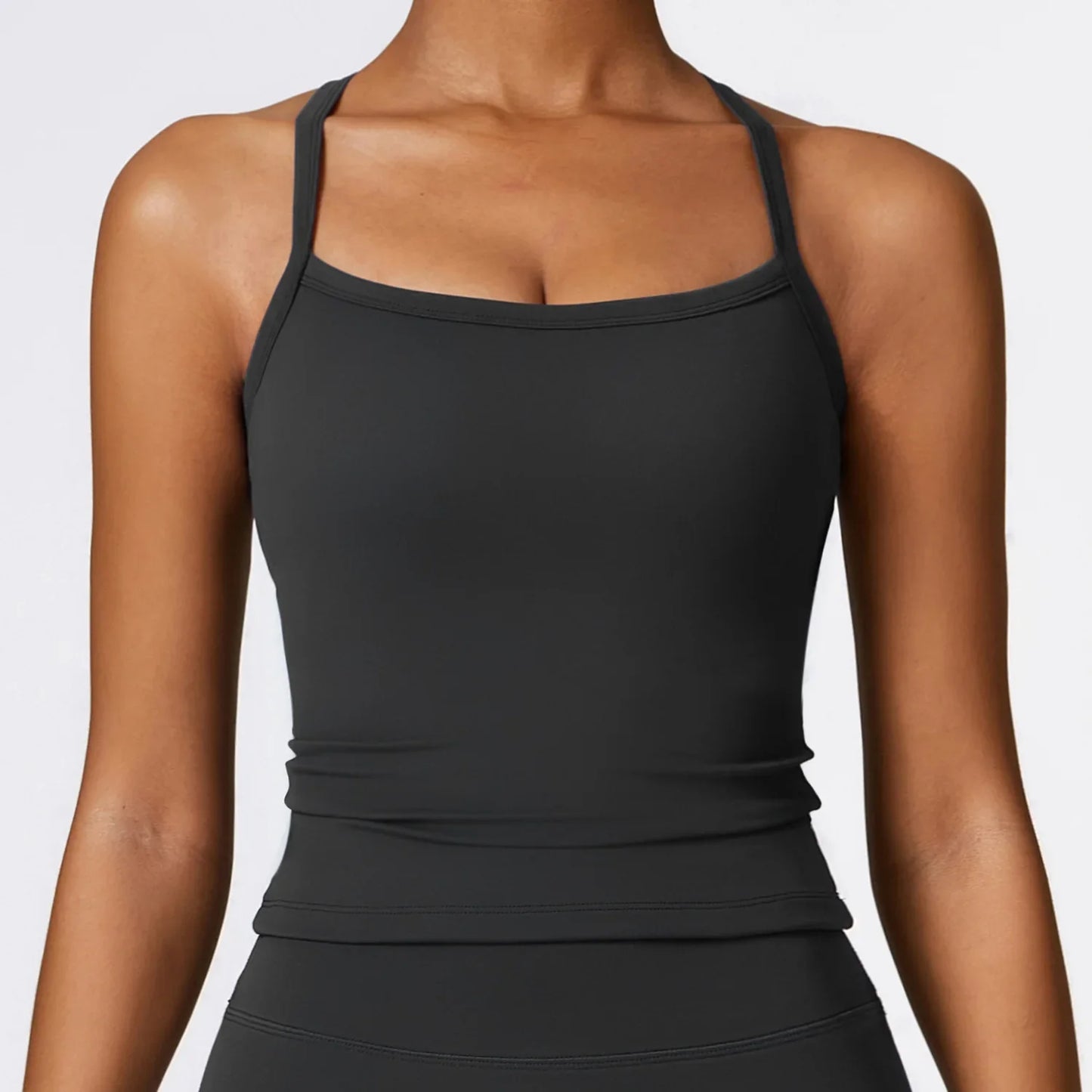 Women Cross Back Yoga Sports Bra Breathable Workout Top