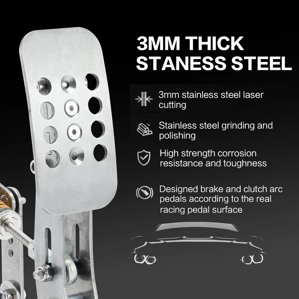 SimJack UT Pedals for Sim Racing With Load Cell Sensor