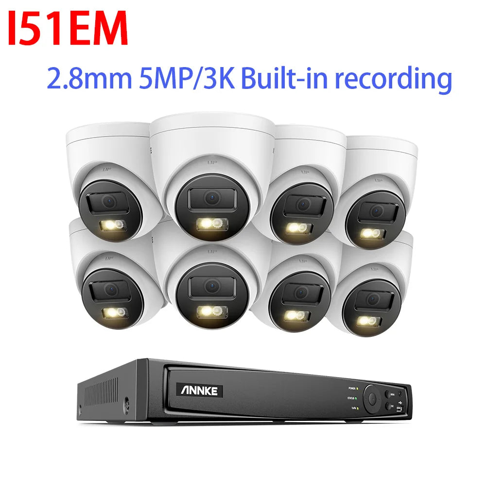 ANNKE 4K Ultra HD POE Video Surveillance System 8CH NVR Recorder 12MP 8MP Security Cameras CCTV Kit Audio Recording 3K Ip camera