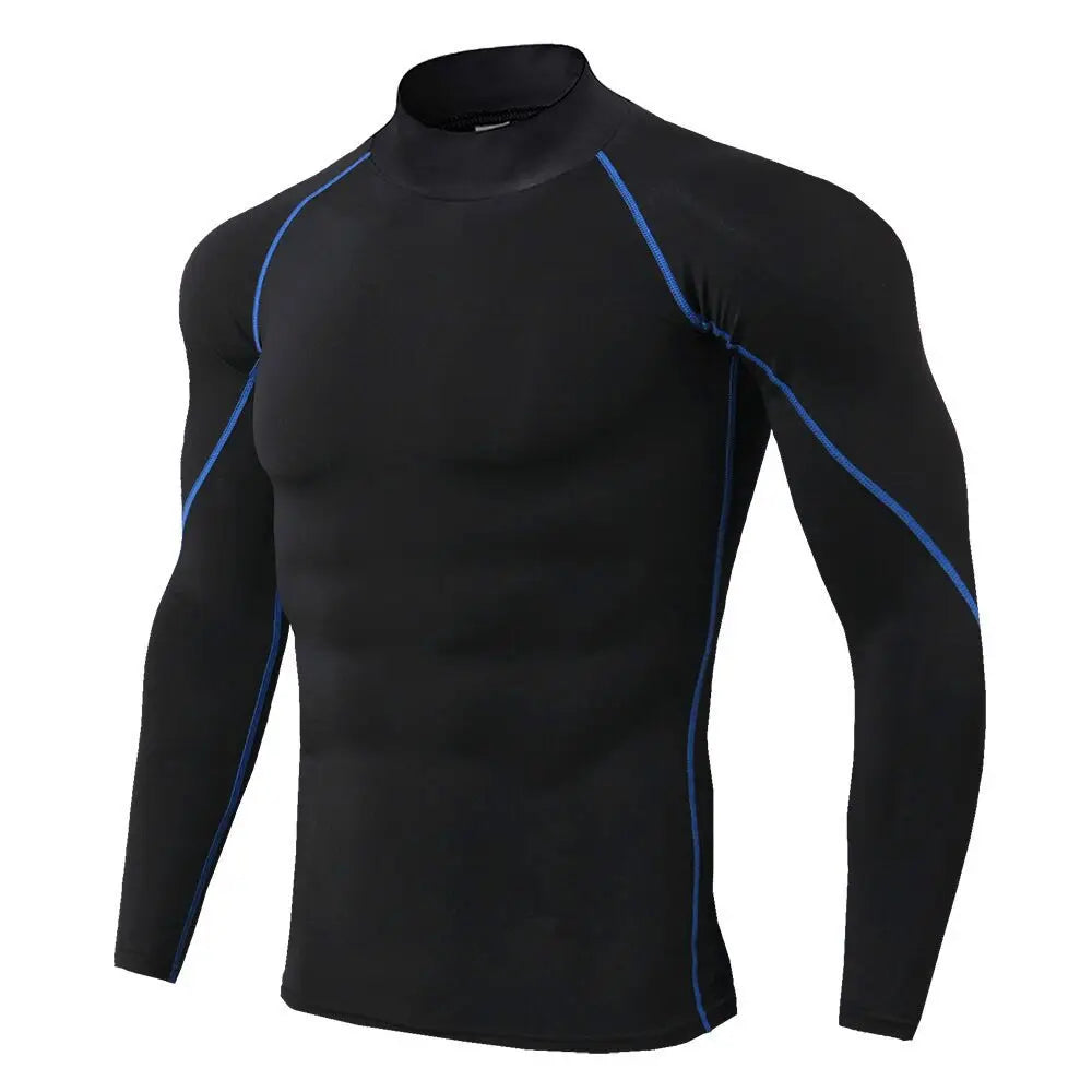 Men Long Sleeve Quick Dry Compression Shirt For Gym Running