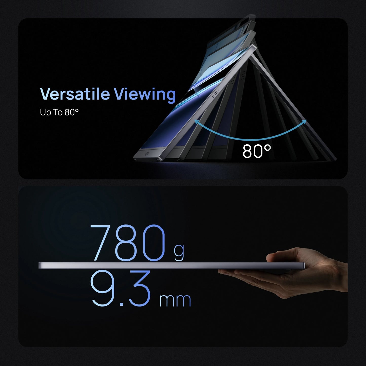 ARZOPA 16.1in 180HZ 2.5K Portable Monitor 107% sRGB HDR IPS External Second Screen for Laptop/PC/PS5/Mac/Xbox Z3FC Gray with Bag