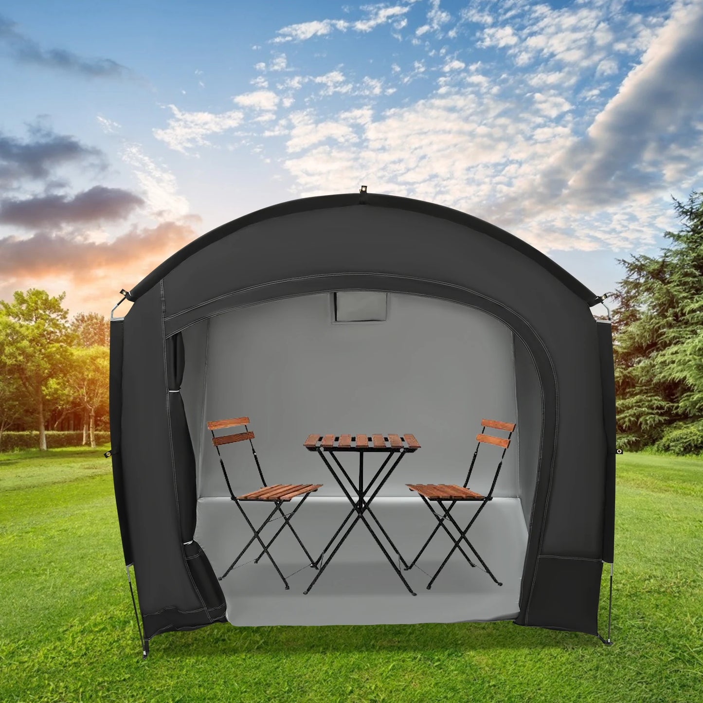 Bike Storage Shed Portable Waterproof Bicycle Shelter For 1-4 Bikes