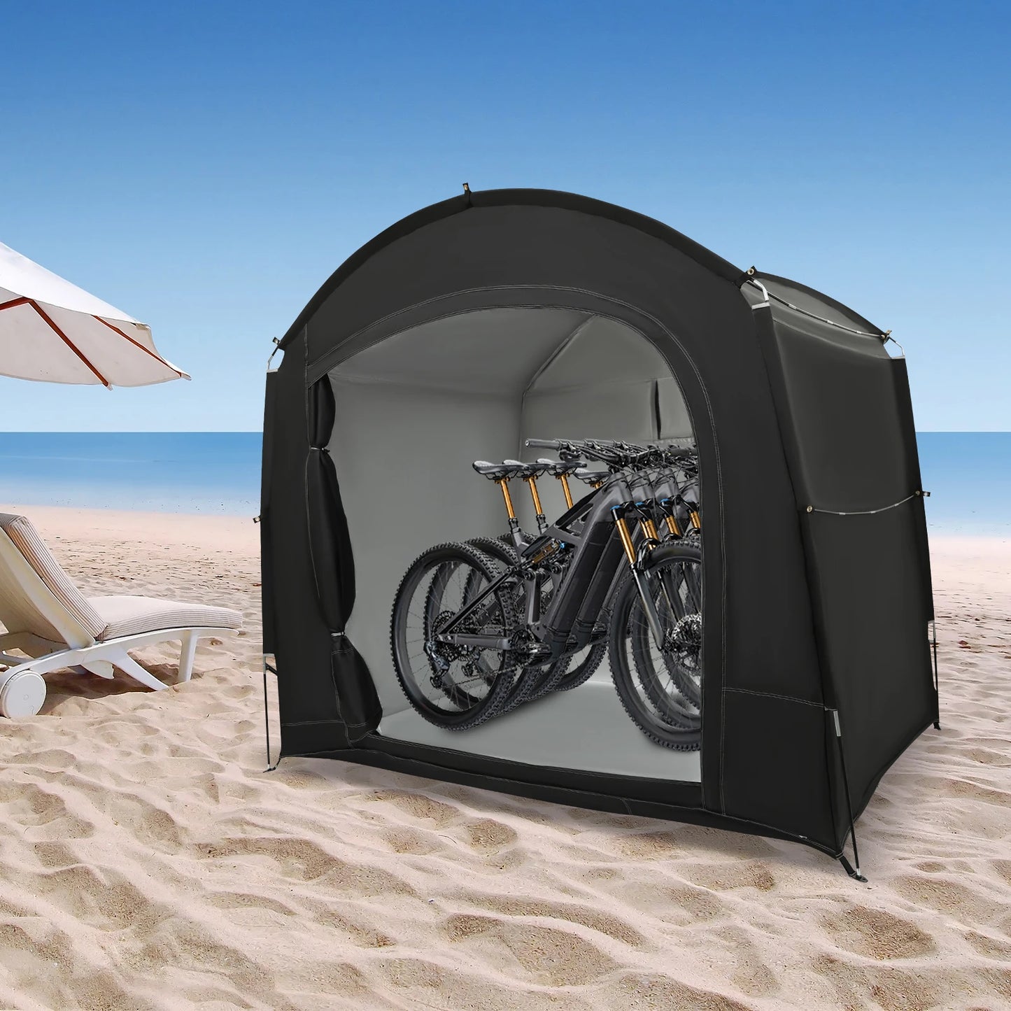 Portable Bike Storage Shelter For 1 To 4 Bikes Waterproof