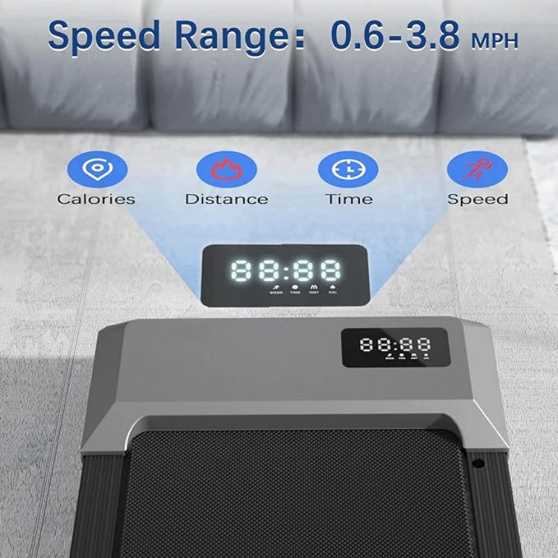 Superun 2.5HP Home Treadmill 300lb Capacity LCD Data Display Walking Running