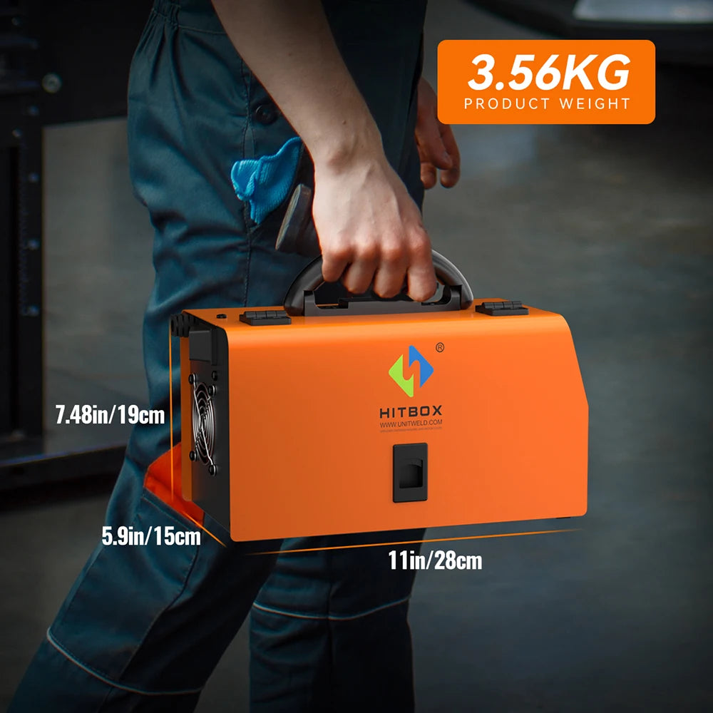 HITBOX HBM200 Semi-automatic Non Gas MIG Welding Machine 3 in 1 ARC/MIG/Lift TIG Portable Home Inverter Welder Synergy Tool