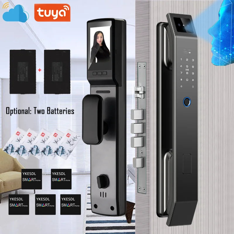 YKESDL 3D Face Recognition Door Lock With Camera And Fingerprint
