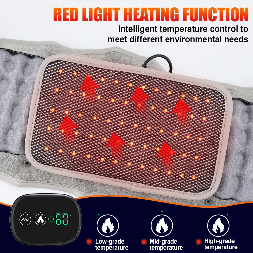 PastSky Rechargeable Heating Waist Back Massager With Inflatable Lumbar Traction