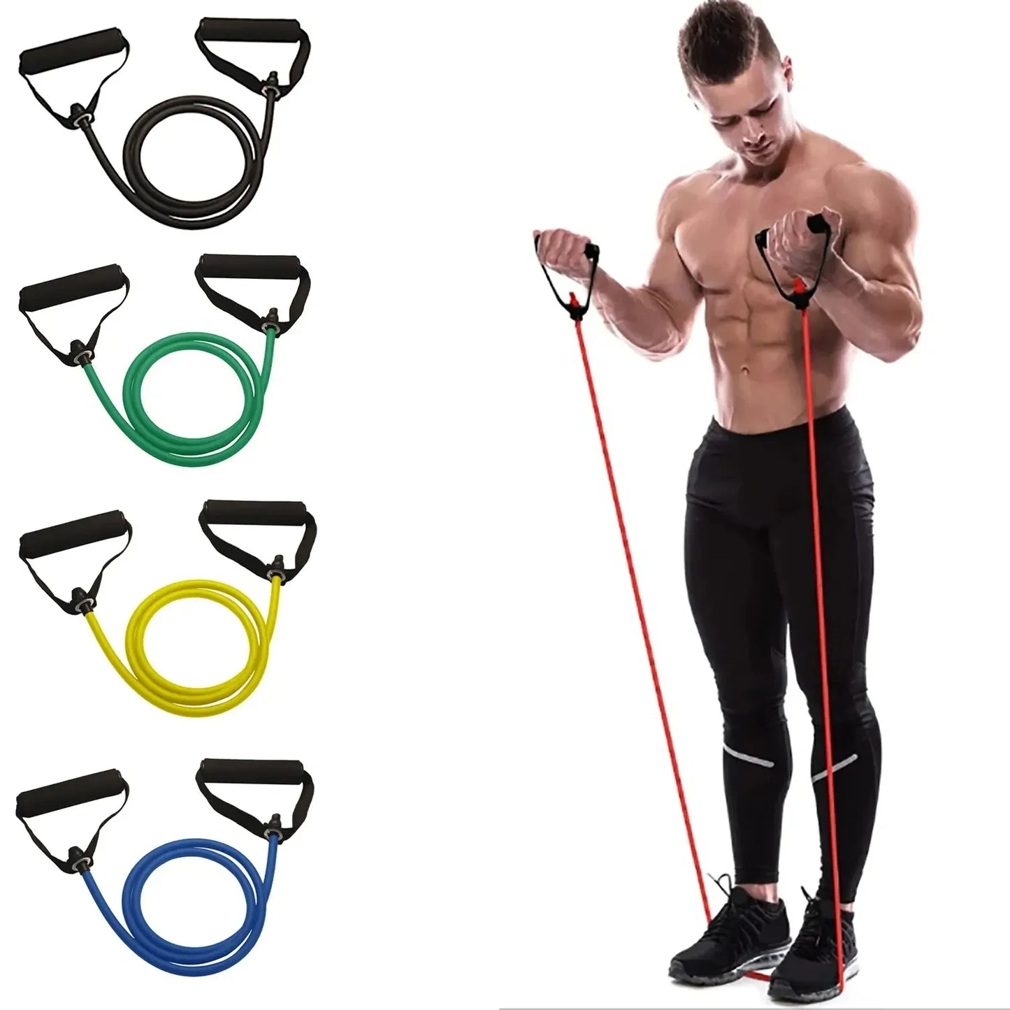 Resistance Bands With Handles For Home Workout And Strength Training
