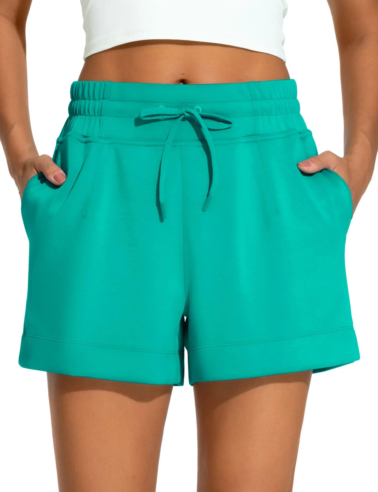 Women Drawstring High Waist Shorts Ultra Soft Comfort