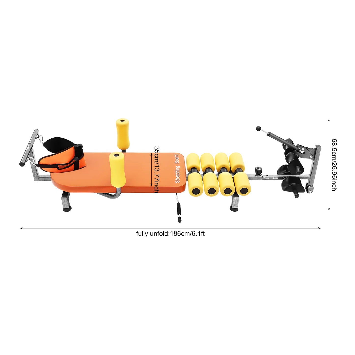 Adjustable Back Stretch Bench And Neck Stretcher For Spinal Decompression
