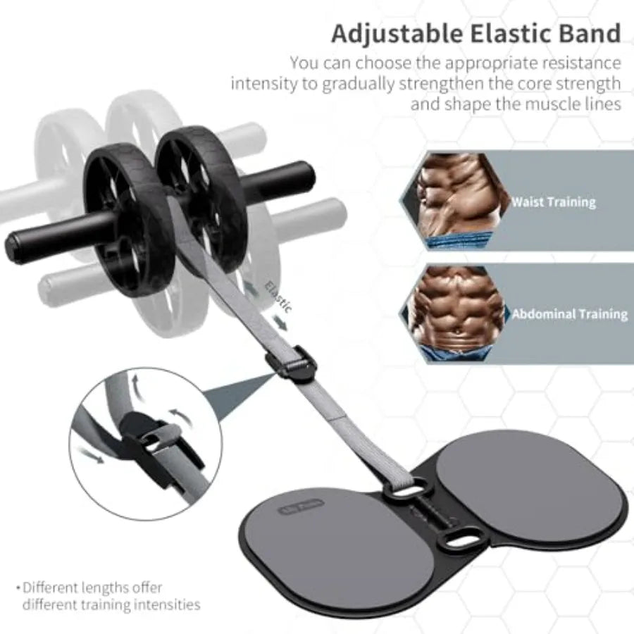 Ab Roller Wheel With Adjustable Resistance Automatic Rebound Core Workout