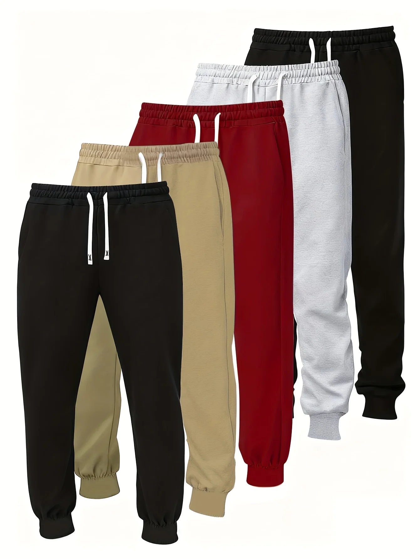 Winthunder Men's Four Seasons Casual Sports Pants Set With Drawstring