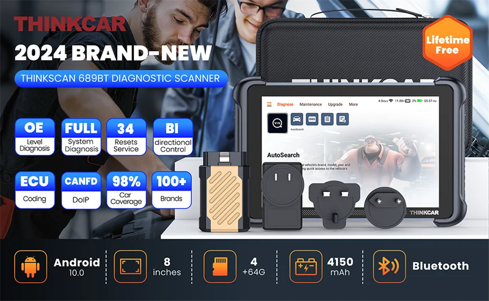 MUCAR OBD2 Diagnostic Tool 689BT CAN FD DOIP All Systems Scanner