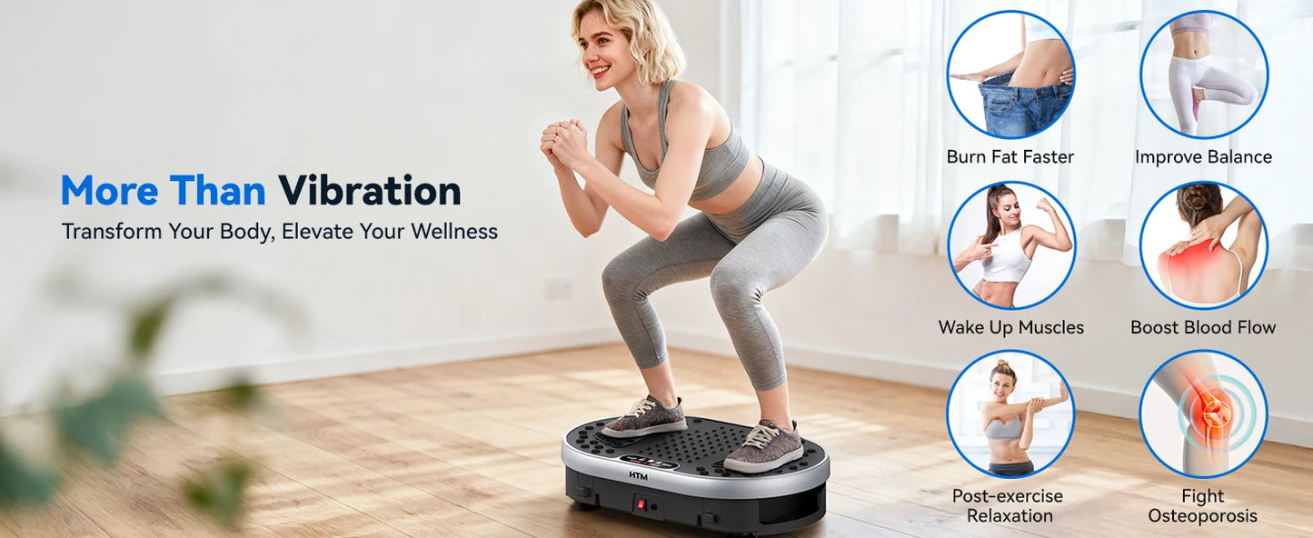 HTM Vibration Plate Exercise Machine With 120 Speed Levels