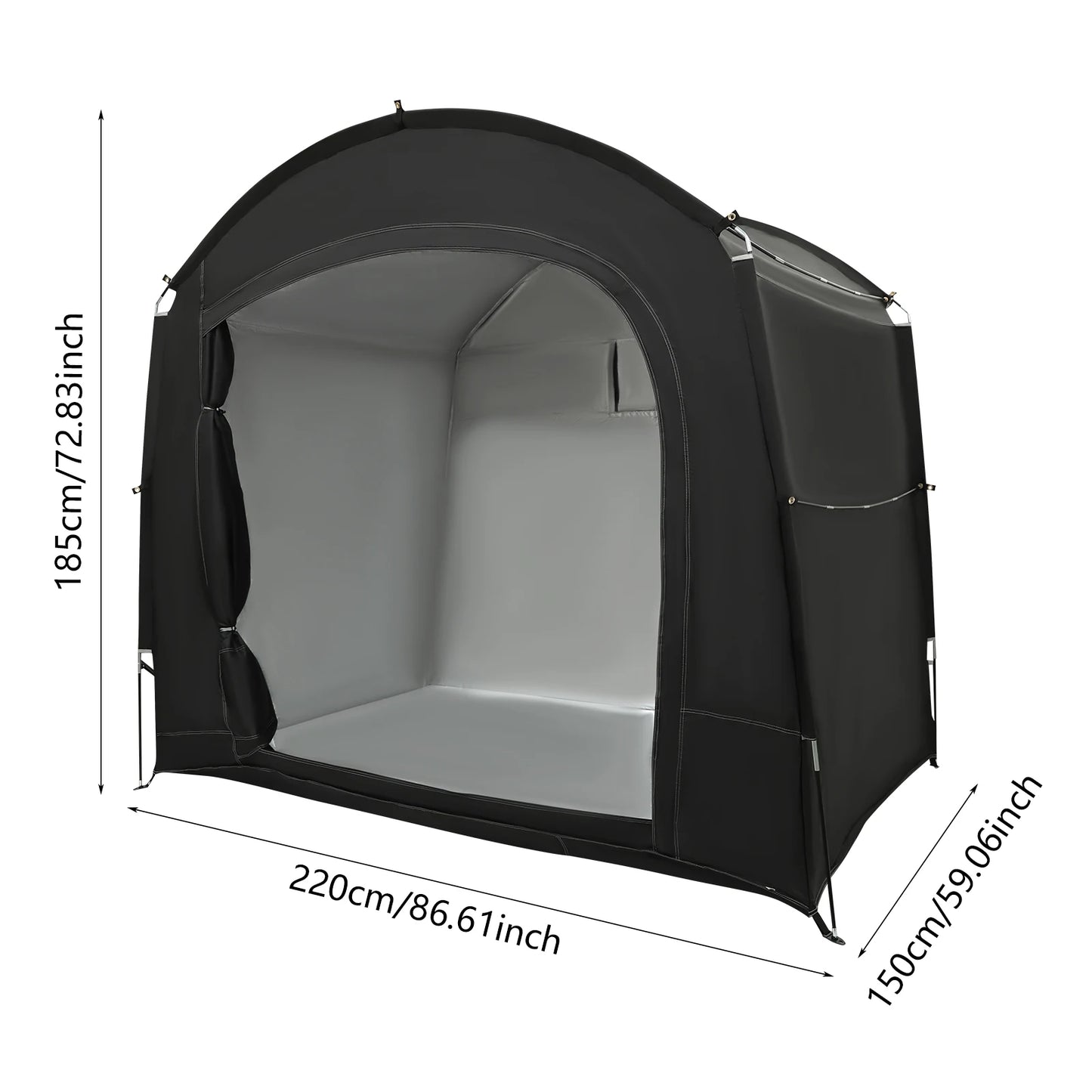 Portable Bike Storage Shelter For 1 To 4 Bikes Waterproof