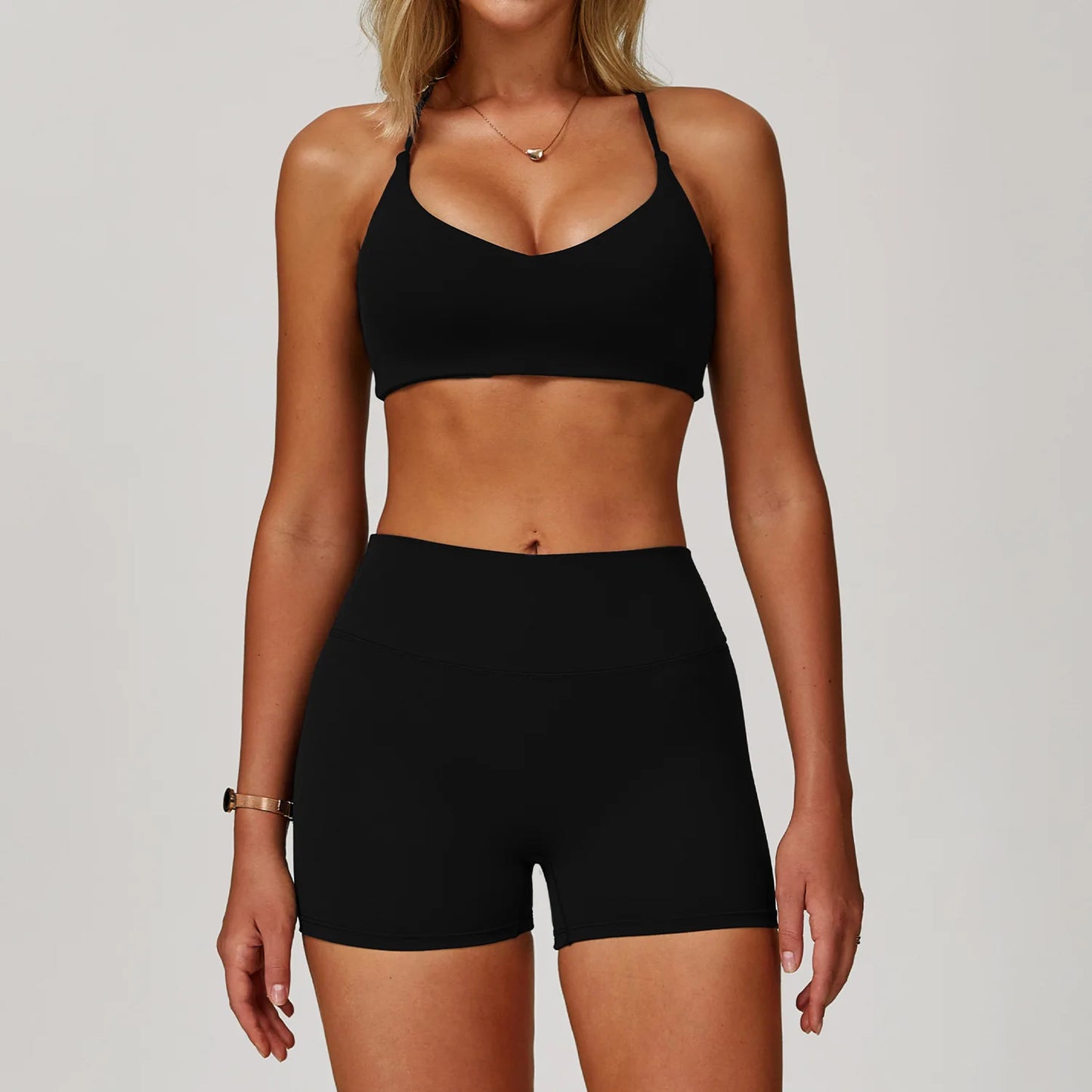 NONECN Womens Gym Set Yoga Wear Breathable Quick Dry Activewear